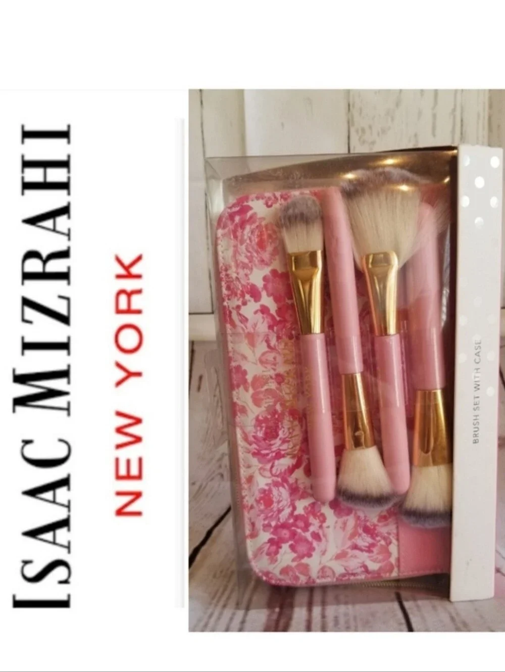 Isaac Mizrahi Makeup Brush Set with Case